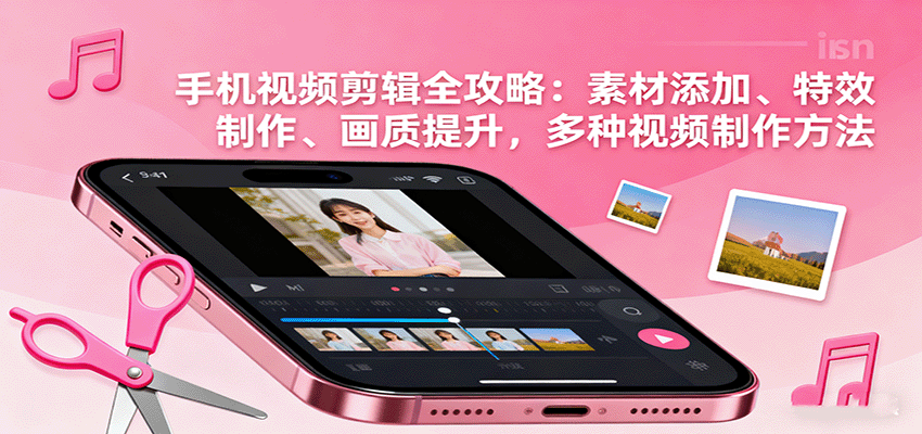 手机视频剪辑全攻略：素材添加、特效制作、画质提升，多种视频制作方法-大熊网创