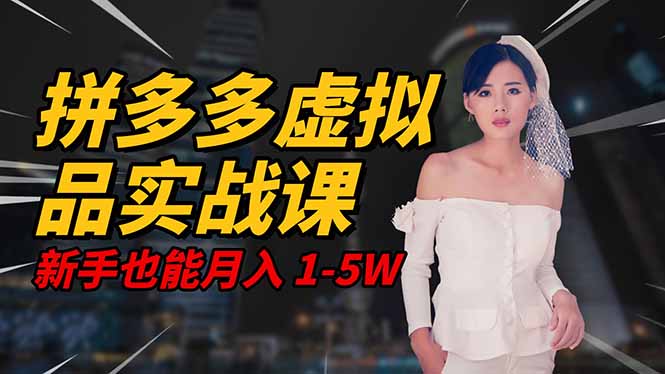 2025 拼多多虚拟品系统实战课，轻资产项目，可矩阵开工作室，新手也能…-大熊网创