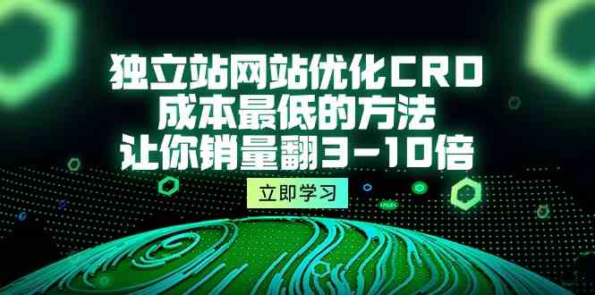 （10173期）独立站网站优化CRO，成本最低的方法，让你销量翻3-10倍（5节课）-大熊网创