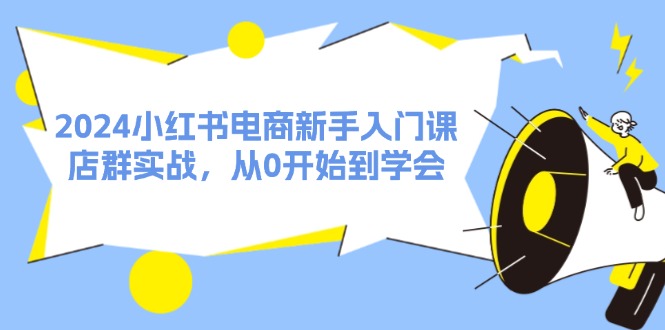 （11988期）2024小红书电商新手入门课，店群实战，从0开始到学会（31节）-大熊网创