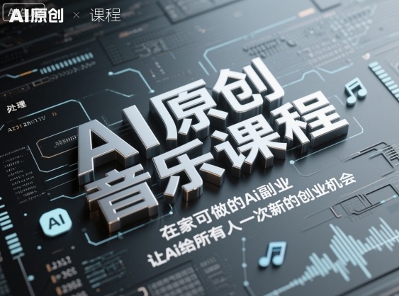 AI原创音乐课程，在家可做的Ai副业，让Ai给所有人一次新的创业机会-大熊网创