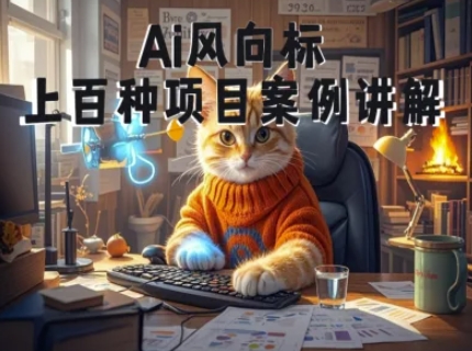 Ai风向标-附100种项目案例玩法-0基础小白到大神ai视频商业应用教学-大熊网创
