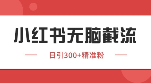 小红书截流同行客源，独家野路子获客玩法 日引200+暴力获客【揭秘】-大熊网创