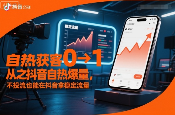 自热获客从0到1之抖音自热爆量，不投流也能在抖音拿稳定流量-大熊网创