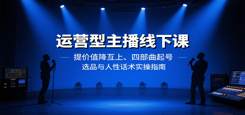 运营型主播线下课：提价值降互上、四部曲起号、选品与人性话术实操指南-大熊网创