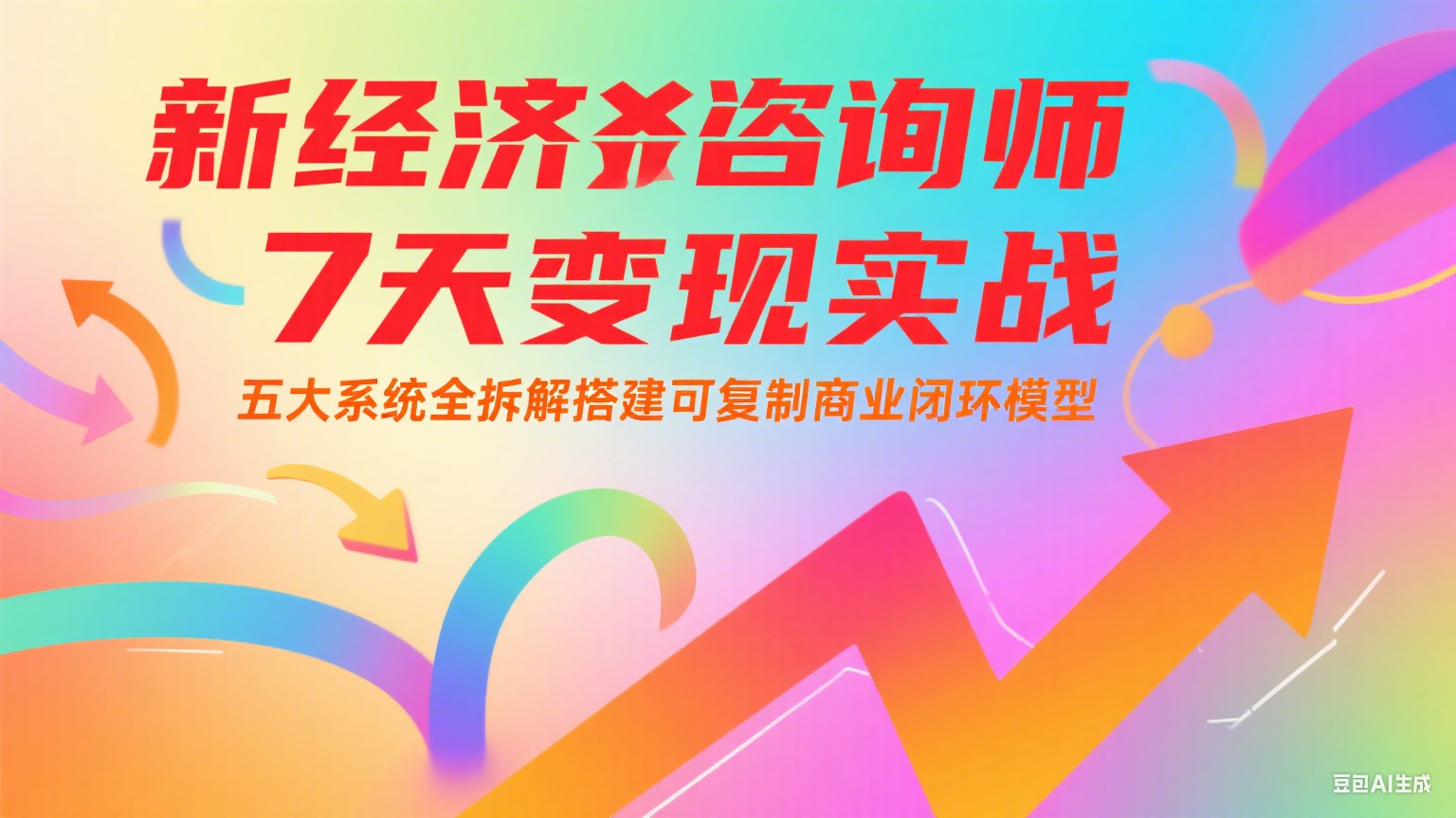 新经济咨询师 7 天变现实战：五大系统全拆解搭建可复制商业闭环模型-大熊网创