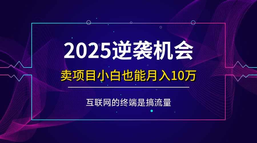（14122期）项目标题：2025逆袭机会，卖项目小白也能轻松月入10万+-大熊网创