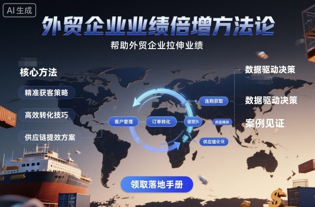 外贸企业业绩倍增方法论，帮助外贸企业拉伸业绩-大熊网创