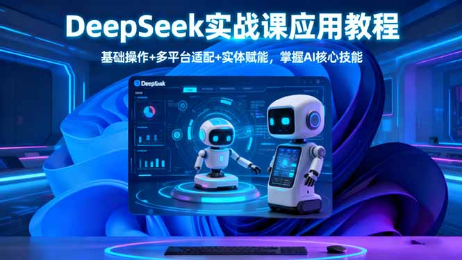 DeepSeek实战课应用教程、基础操作+多平台适配+实体赋能，掌握AI核心技能-大熊网创