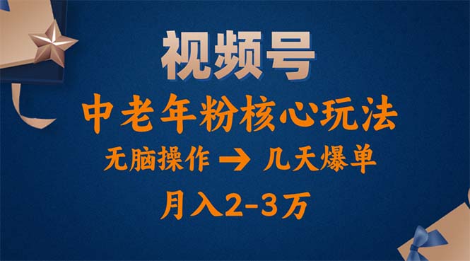 （11288期）视频号火爆玩法，高端中老年粉核心打法，无脑操作，一天十分钟，月入两万-大熊网创