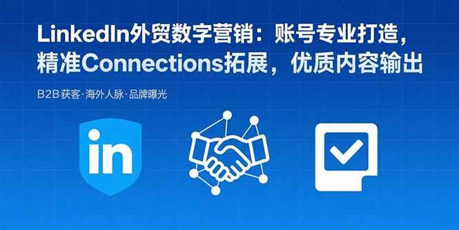 （15773期）LinkedIn外贸数字营销：账号专业打造，精准Connections拓展，优质内容输出-大熊网创