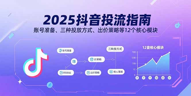 2025抖音投流指南，账号准备、三种投放方式、出价策略等12个核心模块-大熊网创