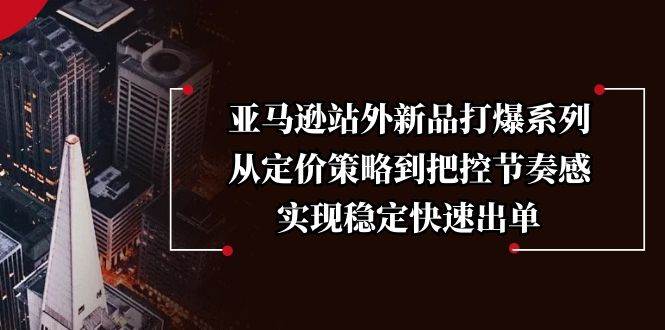 （13970期）亚马逊站外新品打爆系列，从定价策略到把控节奏感，实现稳定快速出单-大熊网创